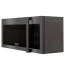 ZLINE 30 in. Recirculating Over the Range Convection Microwave Oven with Traditional Handle and Charcoal Filters in Black Stainless Steel (MWO-OTRCFH-30-BS) - MyBBQDirect