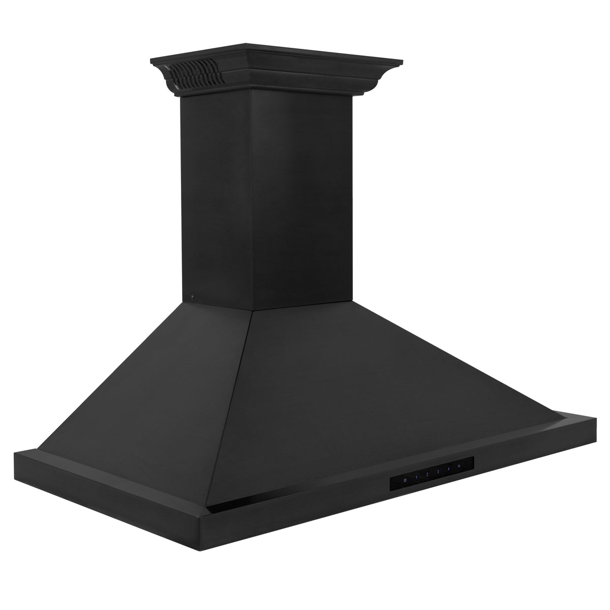 ZLINE Ducted Vent Wall Mount Range Hood in Black Stainless Steel with Built-in ZLINE CrownSound™ Bluetooth Speakers (BSKBNCRN-BT) - MyBBQDirect