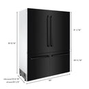 ZLINE 60 in. 32.2 cu. ft. Built-In 4-Door French Door Refrigerator with Internal Water and Ice Dispenser in Black Stainless Steel (RBIV-BS-60) - MyBBQDirect