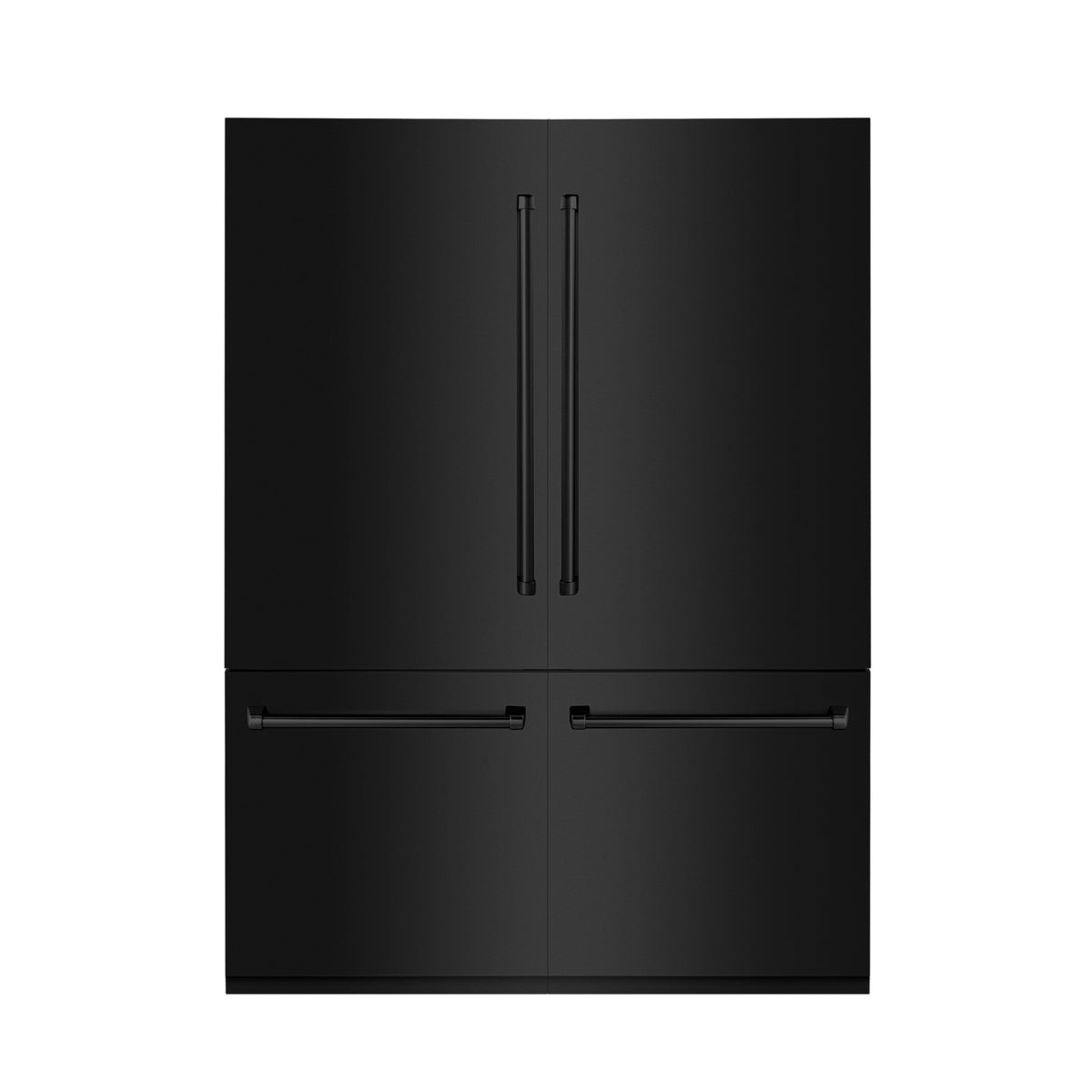 ZLINE 60 in. 32.2 cu. ft. Built-In 4-Door French Door Refrigerator with Internal Water and Ice Dispenser in Black Stainless Steel (RBIV-BS-60) - MyBBQDirect