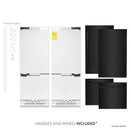 ZLINE 60 in. 32.2 cu. ft. Built-In 4-Door French Door Refrigerator with Internal Water and Ice Dispenser in Black Stainless Steel (RBIV-BS-60) - MyBBQDirect