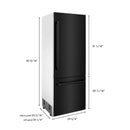 ZLINE 30 in. 16.1 cu. ft. Built-In 2-Door Bottom Freezer Refrigerator with Internal Water and Ice Dispenser in Black Stainless Steel (RBIV-BS-30) - MyBBQDirect