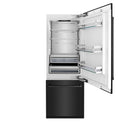ZLINE 30 in. 16.1 cu. ft. Built-In 2-Door Bottom Freezer Refrigerator with Internal Water and Ice Dispenser in Black Stainless Steel (RBIV-BS-30) - MyBBQDirect