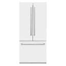 ZLINE 36 in. 19.6 cu. ft. Built-In 2-Door Bottom Freezer Refrigerator with Internal Water and Ice Dispenser in White Matte (RBIV-WM-36)
