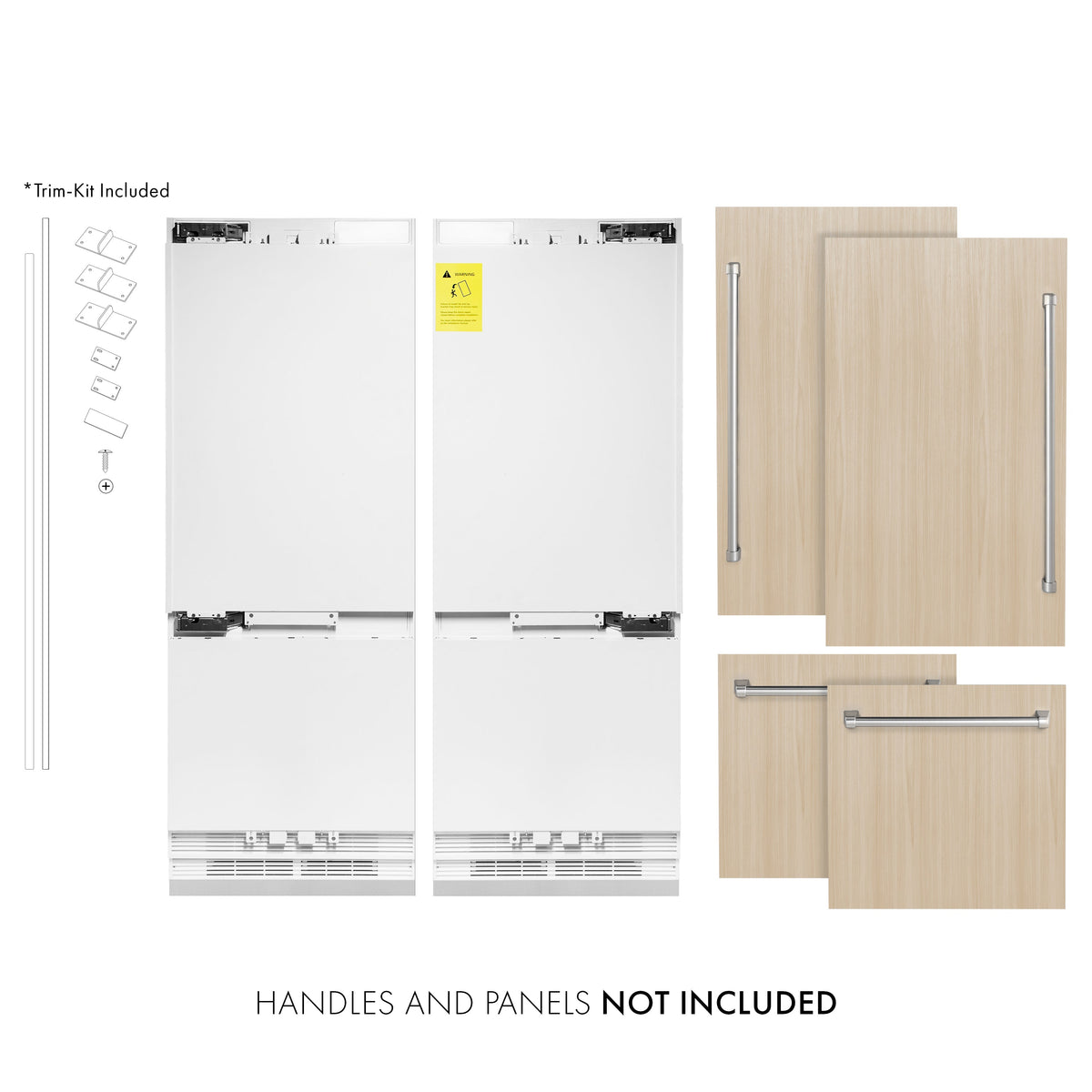 ZLINE 60 in. 32.2 cu. Ft. Panel Ready Built-In 4-Door French Door Refrigerator with Internal Water and Ice Dispenser (RBIV-60) - MyBBQDirect