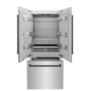 ZLINE 36 in. Autograph Edition 19.6 cu. ft. Built-in 2-Door Bottom Freezer Refrigerator with Internal Water and Ice Dispenser in Stainless Steel with Matte Black Accents (RBIVZ-304-36-MB) - MyBBQDirect