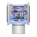 ZLINE 36 in. Autograph Edition 19.6 cu. ft. Built-in 2-Door Bottom Freezer Refrigerator with Internal Water and Ice Dispenser in Stainless Steel with Matte Black Accents (RBIVZ-304-36-MB) - MyBBQDirect