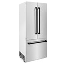 ZLINE 36 in. Autograph Edition 19.6 cu. ft. Built-in 2-Door Bottom Freezer Refrigerator with Internal Water and Ice Dispenser in Stainless Steel with Matte Black Accents (RBIVZ-304-36-MB) - MyBBQDirect