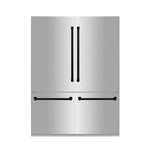 ZLINE 60 in. Autograph Edition 32.2 cu. ft. Built-in 4-Door French Door Refrigerator with Internal Water and Ice Dispenser in Stainless Steel with Matte Black Accents (RBIVZ-304-60-MB) - MyBBQDirect