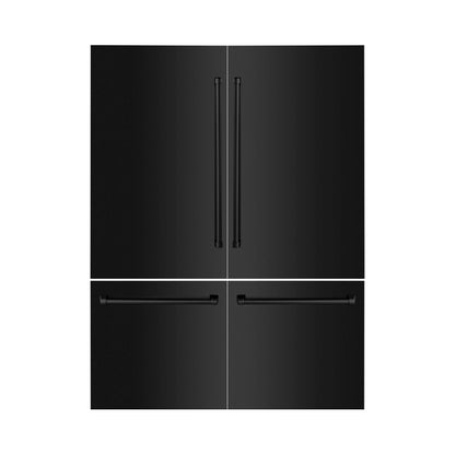 Panels & Handles Only- ZLINE 60 in. Refrigerator Panels in Black Stainless Steel for a 60 in. Built-in Refrigerator (RPBIV-BS-60) - MyBBQDirect