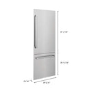 Panels & Handles Only- ZLINE 30 in. Refrigerator Panels in Fingerprint Resistant Stainless Steel for a 30 in. Buit-in Refrigerator (RPBIV-SN-30) - MyBBQDirect