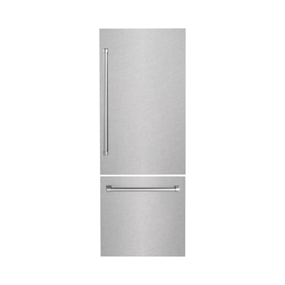 Panels & Handles Only- ZLINE 30 in. Refrigerator Panels in Fingerprint Resistant Stainless Steel for a 30 in. Buit-in Refrigerator (RPBIV-SN-30) - MyBBQDirect