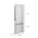 Panels & Handles Only- ZLINE 30 in. Refrigerator Panels in Stainless Steel for a 30 in. Buit-in Refrigerator (RPBIV-304-30)