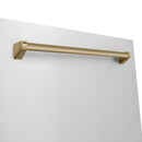 ZLINE 36 in. Autograph Edition Kitchen Package with Stainless Steel Dual Fuel Range, Range Hood and Dishwasher with Champagne Bronze Accents (3AKP-RARHDWM36-CB) - MyBBQDirect