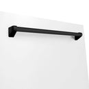 ZLINE 30 in. Autograph Edition Kitchen Package with Stainless Steel Dual Fuel Range with White Matte Door, Range Hood and Dishwasher with Matte Black Accents (3AKP-RAWMRHDWM30-MB)