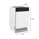 ZLINE 18 in. Tallac Series 3rd Rack Top Control Dishwasher in Custom Panel Ready with Stainless Steel Tub, 51dBa (DWV-18) - MyBBQDirect