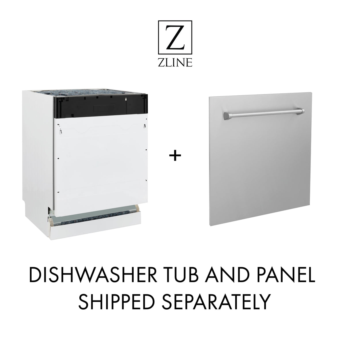 ZLINE Autograph Edition 24 in. 3rd Rack Top Control Tall Tub Dishwasher in Black Stainless Steel with Accent Handle, 51dBa (DWVZ-BS-24) - MyBBQDirect