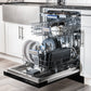 ZLINE Autograph Edition 24 in. 3rd Rack Top Control Tall Tub Dishwasher in Black Stainless Steel with Accent Handle, 51dBa (DWVZ-BS-24) - MyBBQDirect