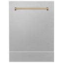 ZLINE 24 in. Autograph Edition Tallac Dishwasher Panel with Champagne Bronze Handle and Color Options (DPVZ-24-CB) - MyBBQDirect