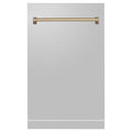 ZLINE 18 in. Autograph Edition Tallac Dishwasher Panel in Stainless Steel with Accent Handle (DPVZ-304-18) - MyBBQDirect
