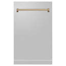 ZLINE 18 in. Autograph Edition Tallac Dishwasher Panel in Stainless Steel with Accent Handle (DPVZ-304-18) - MyBBQDirect