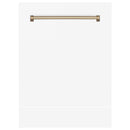 ZLINE 24 in. Autograph Edition Tallac Dishwasher Panel in White Matte with Accented Handle (DPVZ-WM-24) - MyBBQDirect