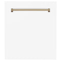 ZLINE 24 in. Autograph Edition Tallac Dishwasher Panel in White Matte with Accented Handle (DPVZ-WM-24) - MyBBQDirect