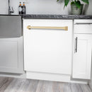 ZLINE Autograph Edition 24 in. 3rd Rack Top Control Tall Tub Dishwasher in White Matte with Accent Handle, 51dBa (DWVZ-WM-24) - MyBBQDirect