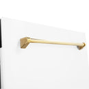 ZLINE Autograph Edition 24 in. 3rd Rack Top Control Tall Tub Dishwasher in White Matte with Accent Handle, 51dBa (DWVZ-WM-24) - MyBBQDirect