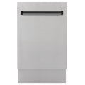 ZLINE Autograph Edition 18” Compact 3rd Rack Top Control Dishwasher in Stainless Steel with Accent Handle, 51dBa (DWVZ-304-18)