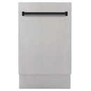 ZLINE Autograph Edition 18” Compact 3rd Rack Top Control Dishwasher in Stainless Steel with Accent Handle, 51dBa (DWVZ-304-18)