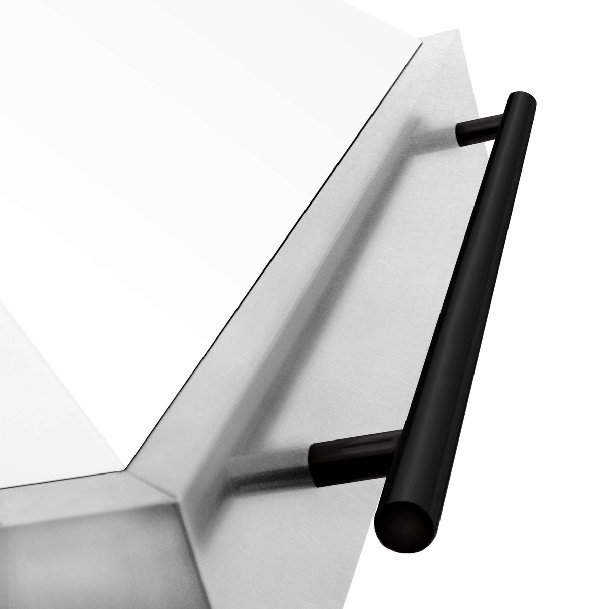 30 in. ZLINE Autograph Edition Fingerprint Resistant Stainless Steel Range Hood with White Matte Shell and Accented Handle (8654SNZ-WM30) - MyBBQDirect
