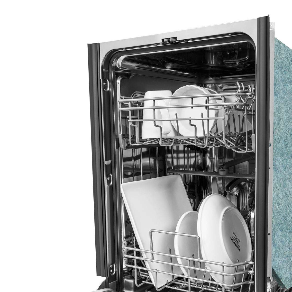 ZLINE 18 in. Compact Panel Ready Top Control Dishwasher with Stainless Steel Tub, 54dBa (DW7714-18) - MyBBQDirect