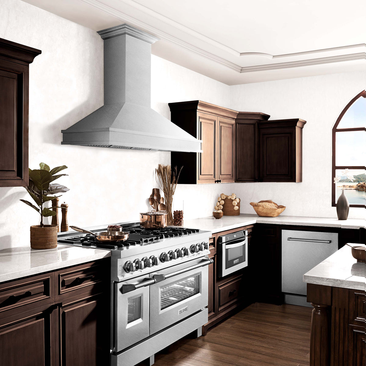 ZLINE Designer Series Fingerprint Resistant Wall Mount Range Hood (8656S) - MyBBQDirect