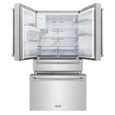 ZLINE 36 in. 21.6 cu. ft Freestanding French Door Fingerprint Resistant Refrigerator with Water and Ice Dispenser and Filter (RFM-W-WF-36)