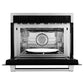 ZLINE Stainless Steel 24 in. Built-in Convection Microwave Oven and 30 in. Single Wall Oven with Self Clean (2KP-MW24-AWS30)