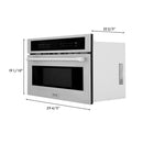ZLINE Stainless Steel 30 in. Built-in Convection Microwave Oven and 30 in. Single Wall Oven with Self Clean (2KP-MW30-AWS30) - MyBBQDirect