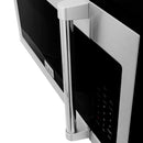 ZLINE 30 in. Recirculating Over the Range Convection Microwave Oven with Traditional Handle and Charcoal Filters in Fingerprint Resistant Stainless Steel (MWO-OTRCFH-30-SS)