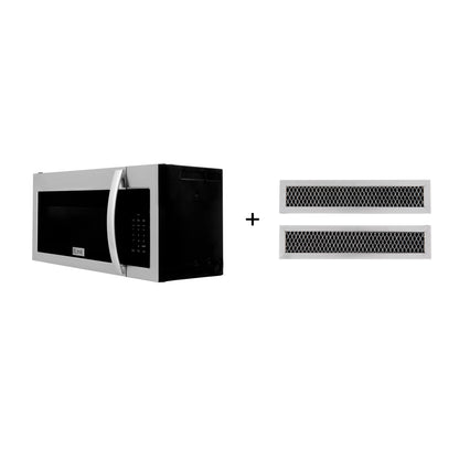 ZLINE Recirculating Over the Range Convection Microwave Oven with Charcoal Filters in Stainless Steel (MWO-OTRCF-30)