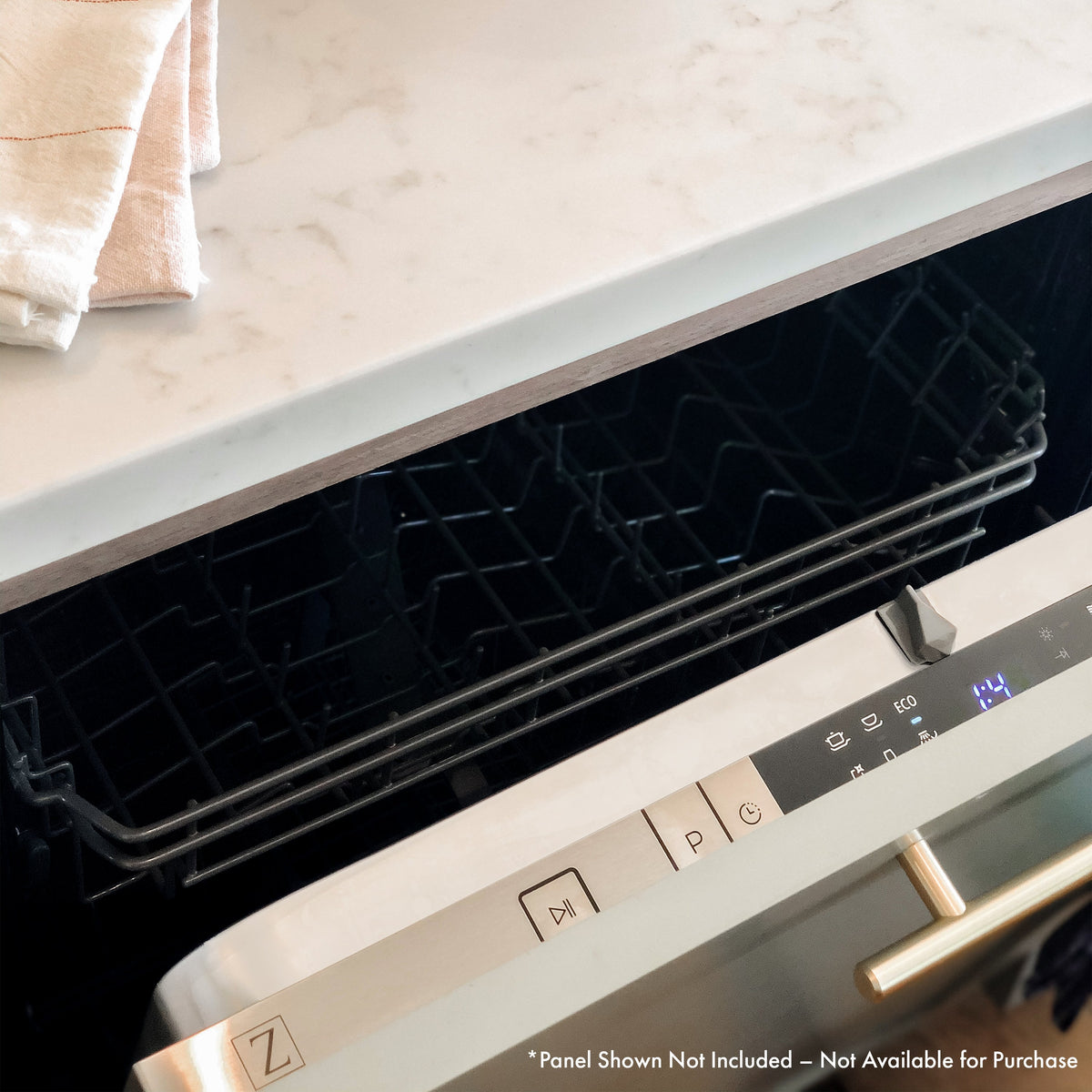 ZLINE 18 in. Compact Panel Ready Top Control Dishwasher with Stainless Steel Tub, 54dBa (DW7714-18) - MyBBQDirect