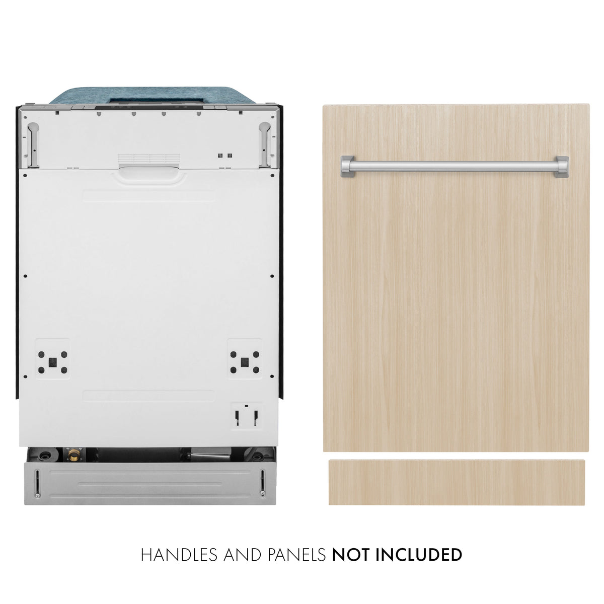 ZLINE 18 in. Compact Panel Ready Top Control Dishwasher with Stainless Steel Tub, 54dBa (DW7714-18) - MyBBQDirect
