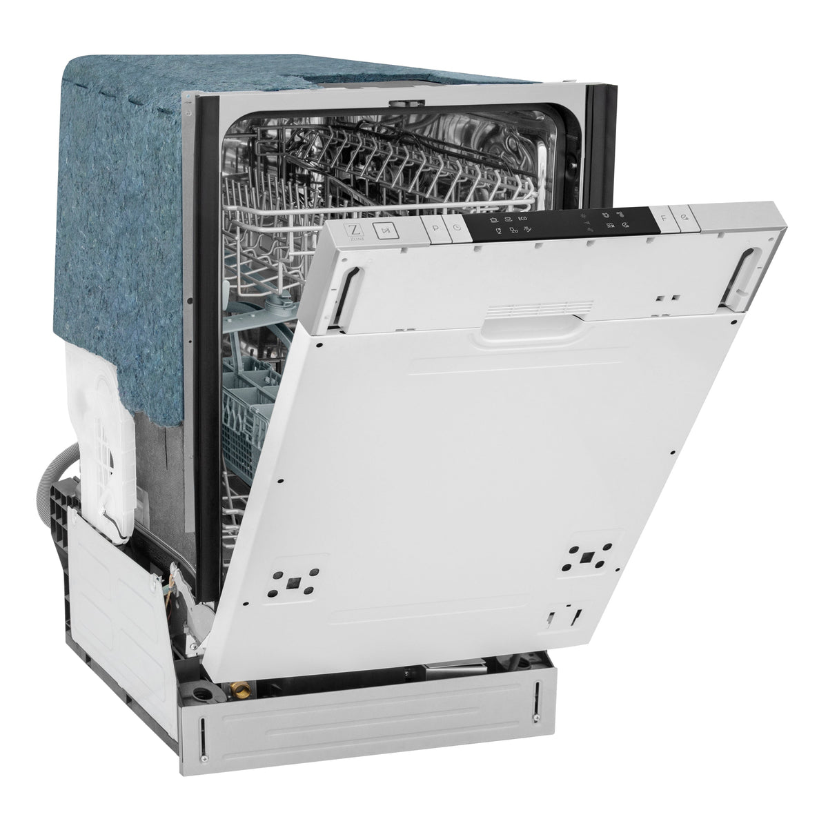 ZLINE 18 in. Compact Panel Ready Top Control Dishwasher with Stainless Steel Tub, 54dBa (DW7714-18) - MyBBQDirect