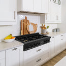 ZLINE 30" Porcelain Gas Stovetop in Black Stainless with Brass Burners (RTB-BR-30)