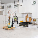ZLINE Autograph Edition 30 in. Porcelain Rangetop with 4 Gas Burners in Black Stainless Steel and Accents (RTBZ-30)