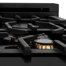 ZLINE 30" Porcelain Gas Stovetop in Black Stainless with Brass Burners (RTB-BR-30)