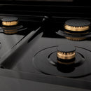 ZLINE Autograph Edition 36 in. Porcelain Rangetop with 6 Gas Burners in Black Stainless Steel and Accent Options (RTBZ-36) - MyBBQDirect
