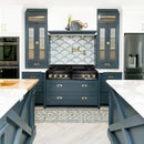 ZLINE Autograph Edition 48 in. Porcelain Rangetop with 7 Gas Burners in Black Stainless Steel and Accents (RTBZ-48)