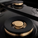 ZLINE 48 in. Porcelain Gas Stovetop in DuraSnow Stainless Steel with 7 Gas Burners and Griddle (RTS-48) Available with Brass Burners - MyBBQDirect