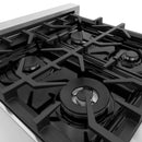 ZLINE 30 in. Kitchen Package with Stainless Steel Dual Fuel Range with Black Matte Door and Convertible Vent Range Hood (2KP-RABLMRH30) - MyBBQDirect