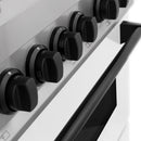 ZLINE 48 in. Autograph Edition Kitchen Package with Stainless Steel Dual Fuel Range with White Matte Door and Range Hood with Matte Black Accents (2AKP-RAWMRH48-MB) - MyBBQDirect